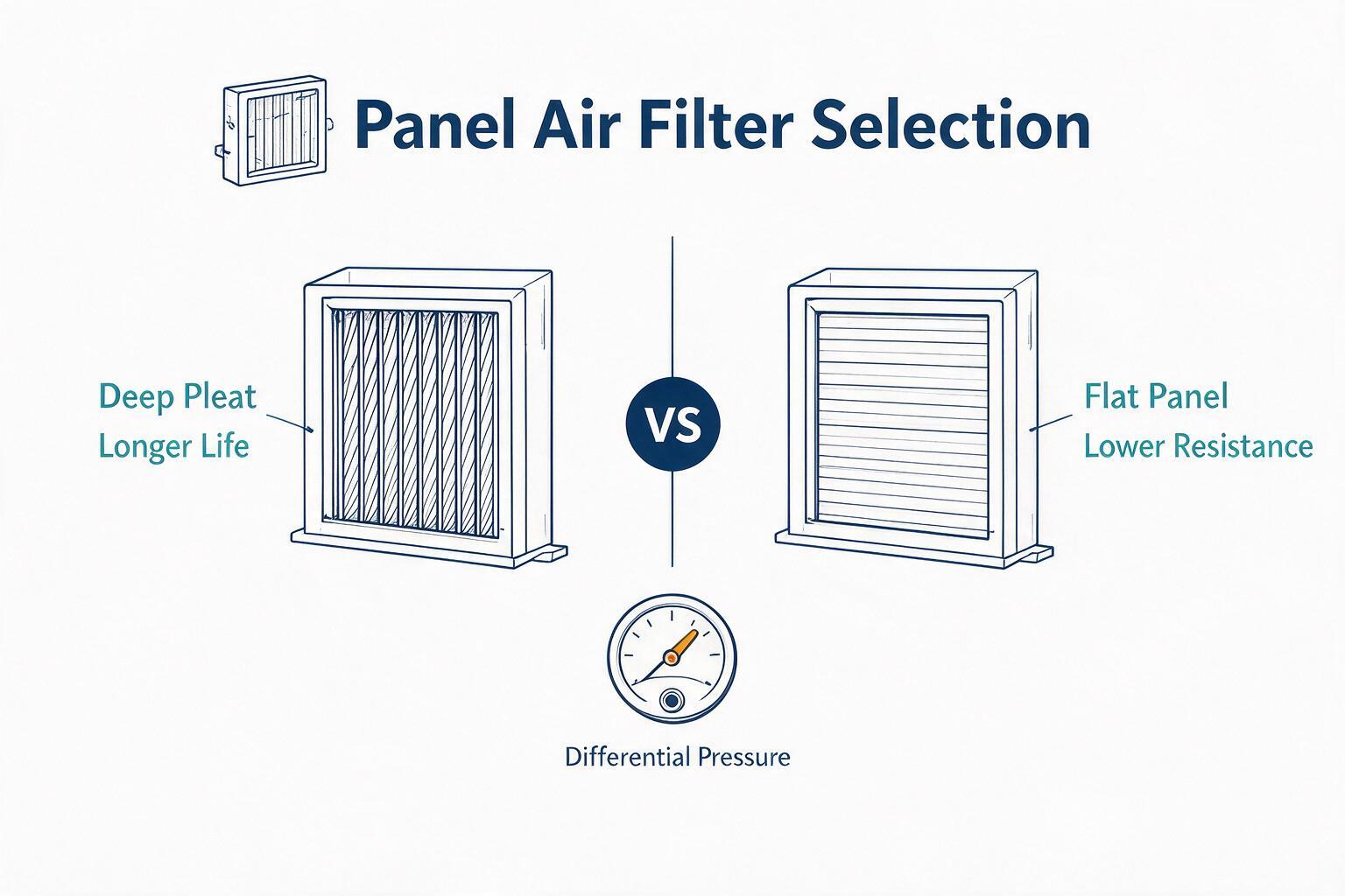 compare: Panel Air Filter Selection: The Three Numbers That Matter: filter roles, operating principles, and monitoring signals