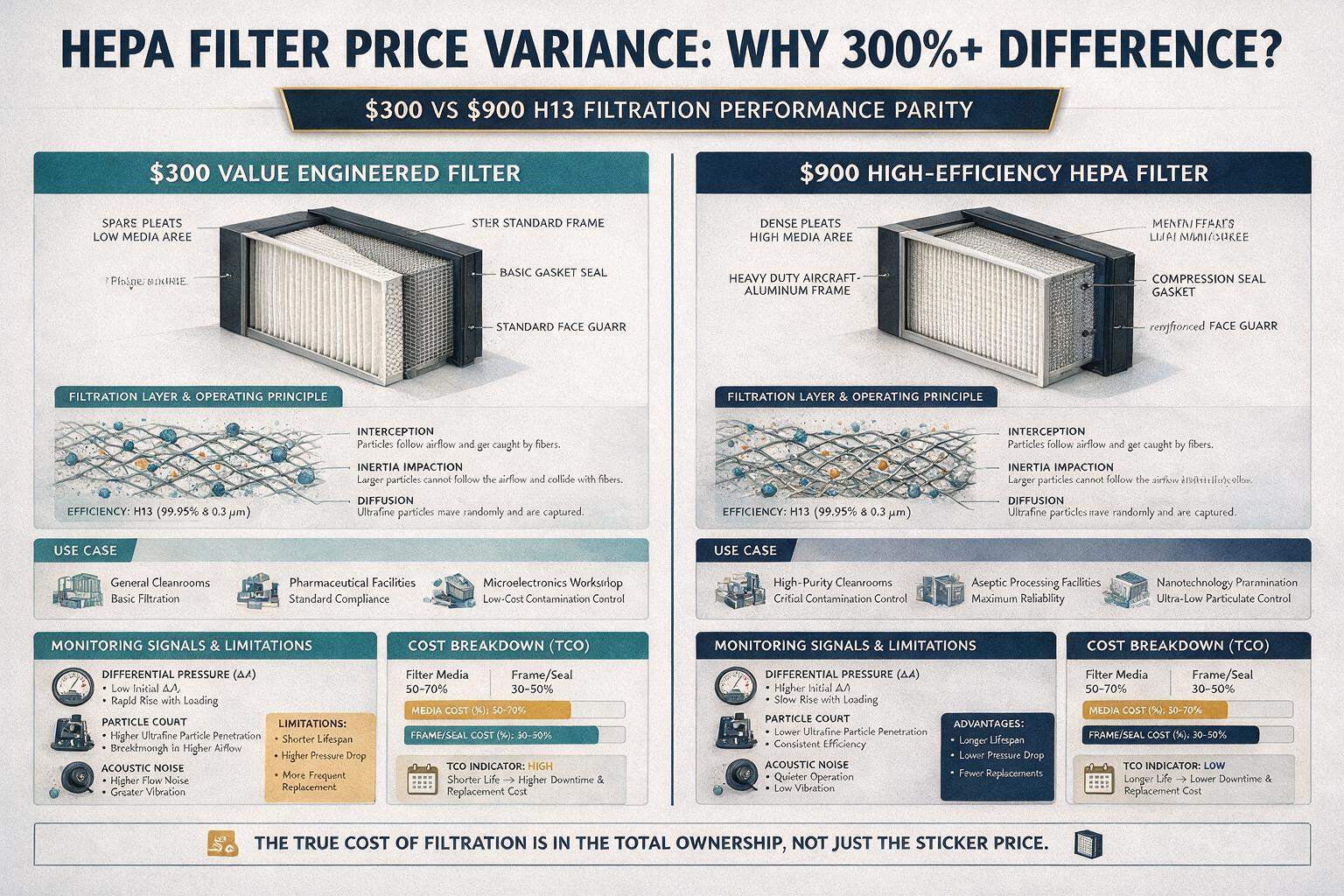compare: Why HEPA Filter Price Can Differ by 300% or More: filter roles, operating principles, and monitoring signals