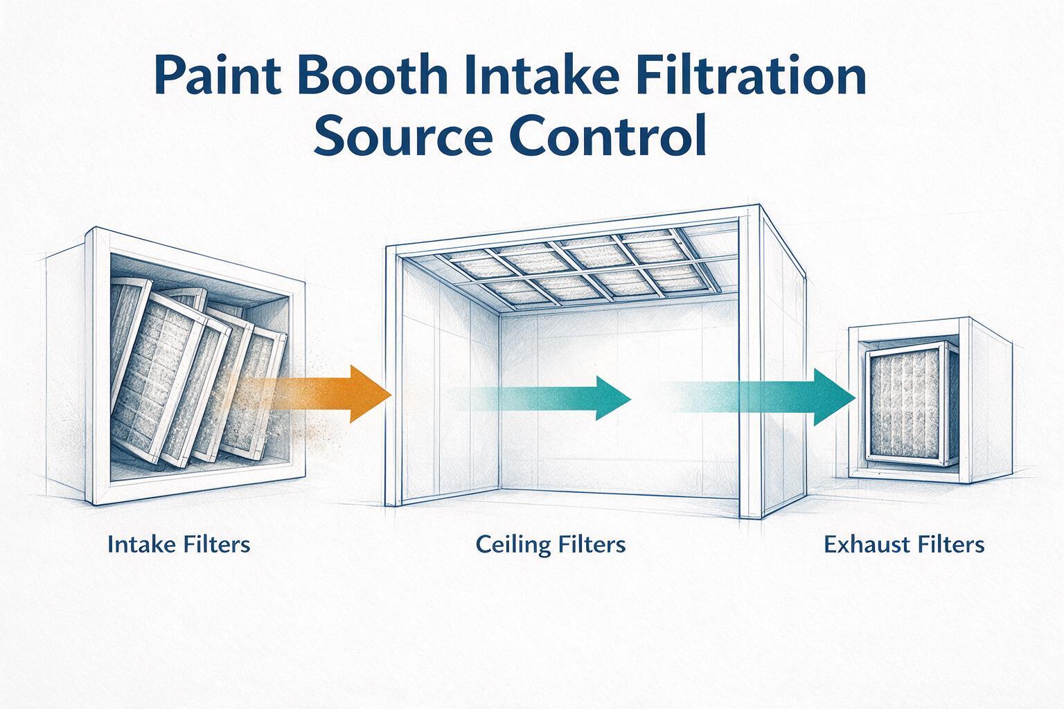 infographic: paint booth intake filtration source control